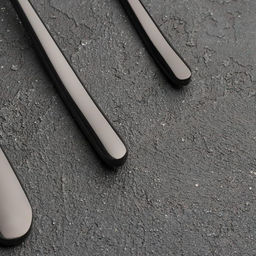 Набор столовых приборов из нержавеющей стали Magistro Джентри, 4 предмета, цвет чёрный фото 2