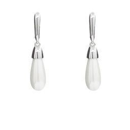 Серьги Каппи майорка белая