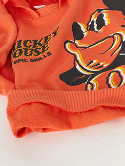 Uzun Kollu Mickey Mouse Bask?l? Erkek Bebek Hoodie - Waikiki фото 2
