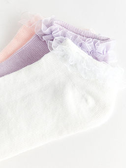 Dantel Detayl? K?z ?ocuk Patik ?orap 3l? - Waikiki фото 3