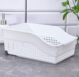 Контейнер Лофт хозяйственный на колесах широкий 305х210х125мм (белый) 622006 Виолет  фото 2