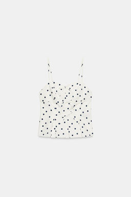 TOP PEPLUM LUNARES / Azul / Blanco - Zara фото 7