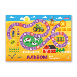 Светоч 16АЛСК4_1_3_9 Альбом для рисования 100 г/м2 A4 29 х 20.5 см 16 л. на скобе 10 шт. 000649 Рисуй и играй  фото 5