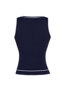 Lacivert Basic Renk Bloklu Ince Bluz TWOSS23BZ00611