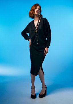 N2402 юбка женская черный - Mozart фото 2