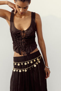 GATHERED TIE TOP - Zara фото 22