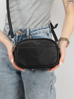 Сумка женская искусственная кожа DJ-CM 6920-BLACK, 2отд, плечевой ремень, черный SALE 260336 - Adelia фото 5
