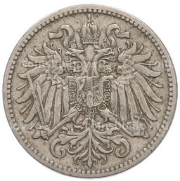 Монета 10 геллеров 1895 года Австрия