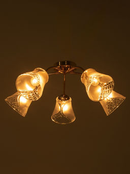 Люстра 12276/5FGD, 5×40 Вт, E27, 64×18×23 см, золото