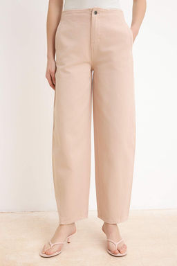 Pembe Bel Detayl? Tencel Kar?s?ml? Yuksek Bel Baggy Jeans TWOSS26JE00297 - Trendyolmilla фото 3