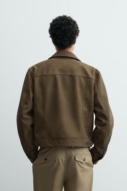 CAZADORA CROPPED FIT EFECTO PIEL / Aceite - Zara фото 3