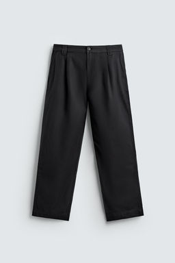 RELAXED FIT PLEATED TROUSERS - Zara фото 6