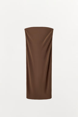 VESTIDO FORRO BANDEAU / Marr?n - Zara фото 5