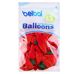 Воздушные шары латексные 14" «Клубника», шелкография, 25 шт.