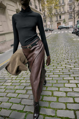 WOOL CROSSOVER HIGH NECK JUMPER - Zara фото 3