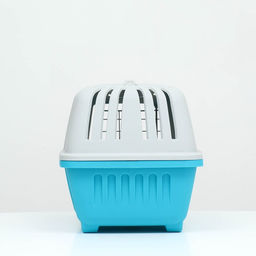 Переноска для животных пластиковая 47 х 30 х 35 см, вес до 9 кг, синяя - Пижон фото 4