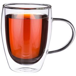 КРУЖКА С ДВОЙНЫМИ СТЕНКАМИ DOUBLE-WALL 320 МЛ. ДИАМЕТР=8 СМ. ВЫСОТА=11,5 СМ.