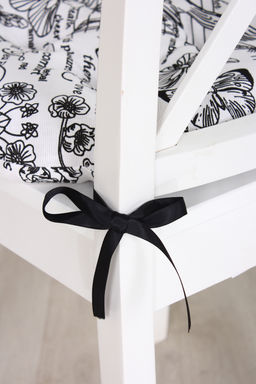 Подушка на стул 40х40см Bio-Line круглая с 4 завязками, 4 точки рогожка. PRKR4