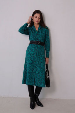 Платье-рубашка с английским воротником принт - Martichelli фото 203