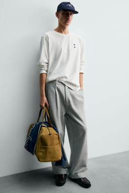 CHAMPION ® X ZARA LONG SLEEVE PATCH T-SHIRT  фото 6