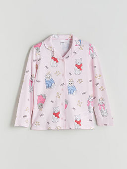 G?mlek Yaka K?z ?ocuk Pijama Tak?m?