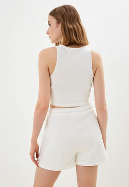 Укороченный белый топ - Incity фото 8