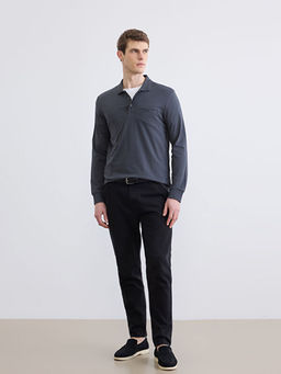 Polo Yaka Uzun Kollu Erkek Ti??rt