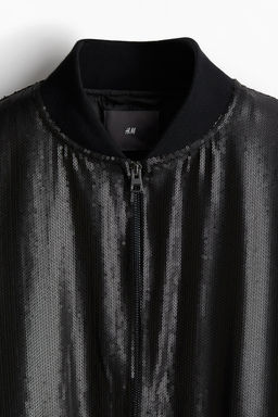 Cazadora bomber de lentejuelas Regular Fit - H&m фото 6