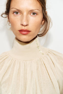 BLUSA FLUIDA PUNTO COMBINADO / Arena - Zara фото 4