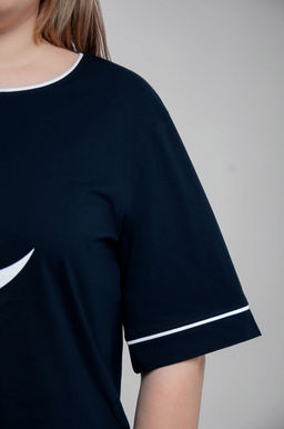 Арт. 10101 Пижама с брюками 44-54 (6 шт) Цвет:верх-темно-синий,низ бело-синий - Калинка фото 13