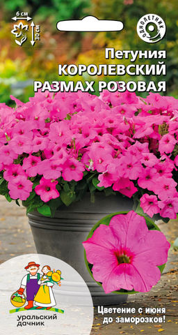 Петуния КОРОЛЕВСКИЙ РАЗМАХ РОЗОВАЯ