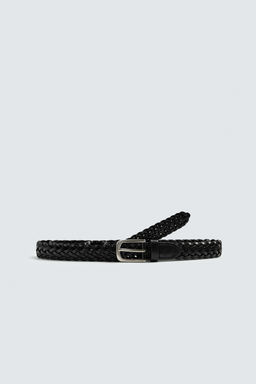 LONG BRAIDED LEATHER BELT - Zara фото 4