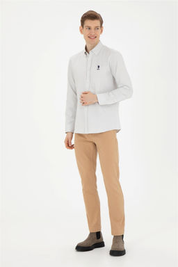 Мужские брюки песочного цвета из парусины