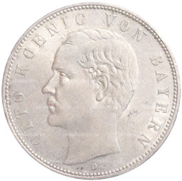 Монета 5 марок 1907 года D Германия (Бавария)