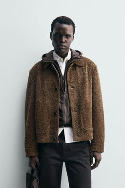 BRUSHED SUEDE LEATHER JACKET - Zara фото 2