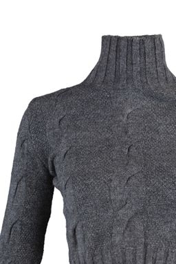 Antrasit Yumusak Dokulu Crop Sac Orgulu Triko Kazak TWOAW20KZ1175 - Trendyolmilla фото 7