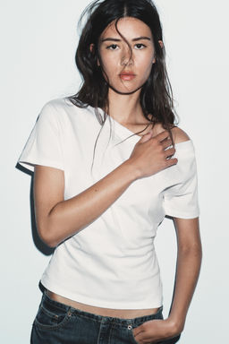 HEAVY COTTON SHORT SLEEVE T-SHIRT - Zara фото 5