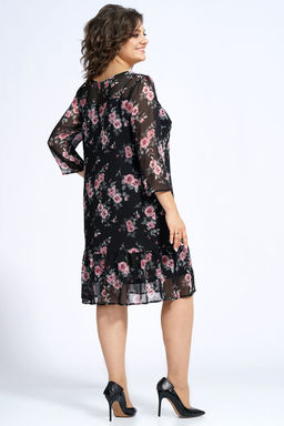 Платье ALANI 2148 розы на черном - Alani collection фото 3