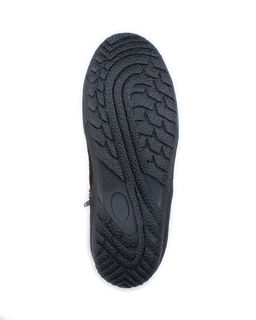 Полусапоги женские на литой подошве., Т.коричневые. Замша. Молния. Овчина