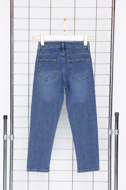 Mavi Erkek Cocuk Skinny Esnek Ayarlanabilir Lastikli Denim Pantolon Jean TKDSS24PL00015 - Trendyolmilla фото 8