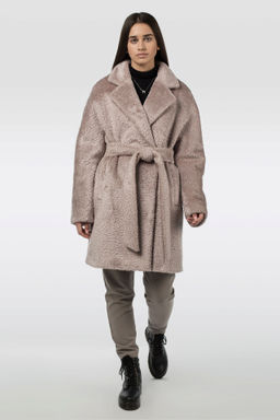 02-3069 Пальто женское утепленное (пояс) - El podio фото 4