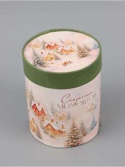 Коробка подарочная круглая «Счастья в Новом году», 12 × 16 см