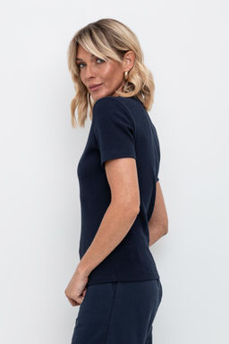 Футболка женская Very Neat ЕВТ 3187 индиго из хлопка  фото 2