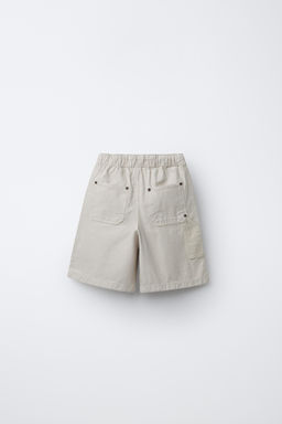 BERMUDA CARPENTER LOGO BORDADO / Crudo - Zara фото 3