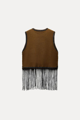 BEADED KNIT VEST - Zara фото 7