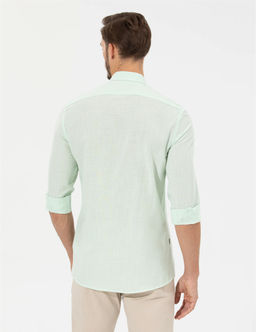 Ye_il Slim Fit Uzun Kollu G_mlek
