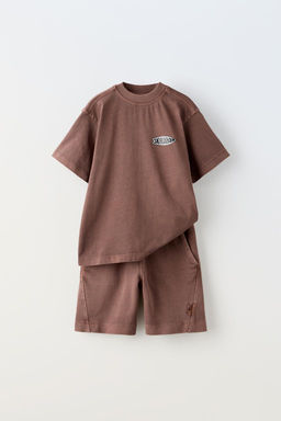 GARMENT DYE T-SHIRT VE BERMUDA SORT TAKIM - Zara фото 2