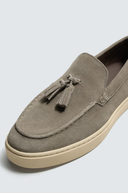 CASUAL LEATHER LOAFERS WITH TASSELS - Zara фото 6