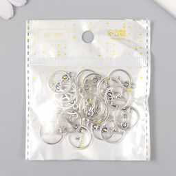 Цена за 20 шт. Металлический элемент, декоративная подвеска Арт Узор. Гимнастика, серебро, 1.91.6 см  фото 4