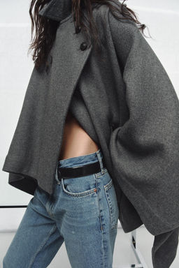 ZW COLLECTION WOOL BLEND CAPE LIMITED EDITION - Zara фото 17